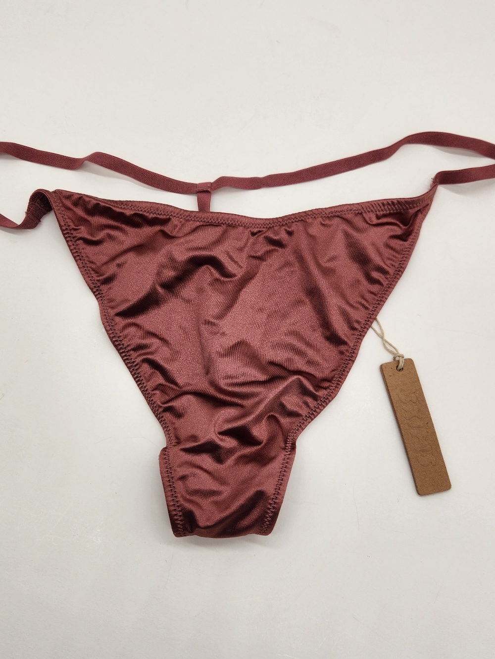 Skims T-String Panties 3X Berry Water Thong Underwear Metallic Plus Size New $27